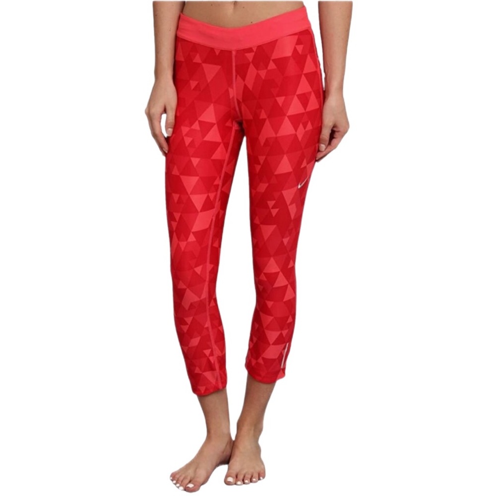 Nike Pink/Red Training Yoga Capri Tights